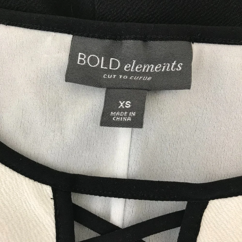 BOLD elements L/S Dress | Black/White/Red | XS - Picture 9 of 10